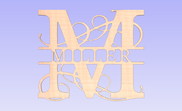 Split Monogram Sample